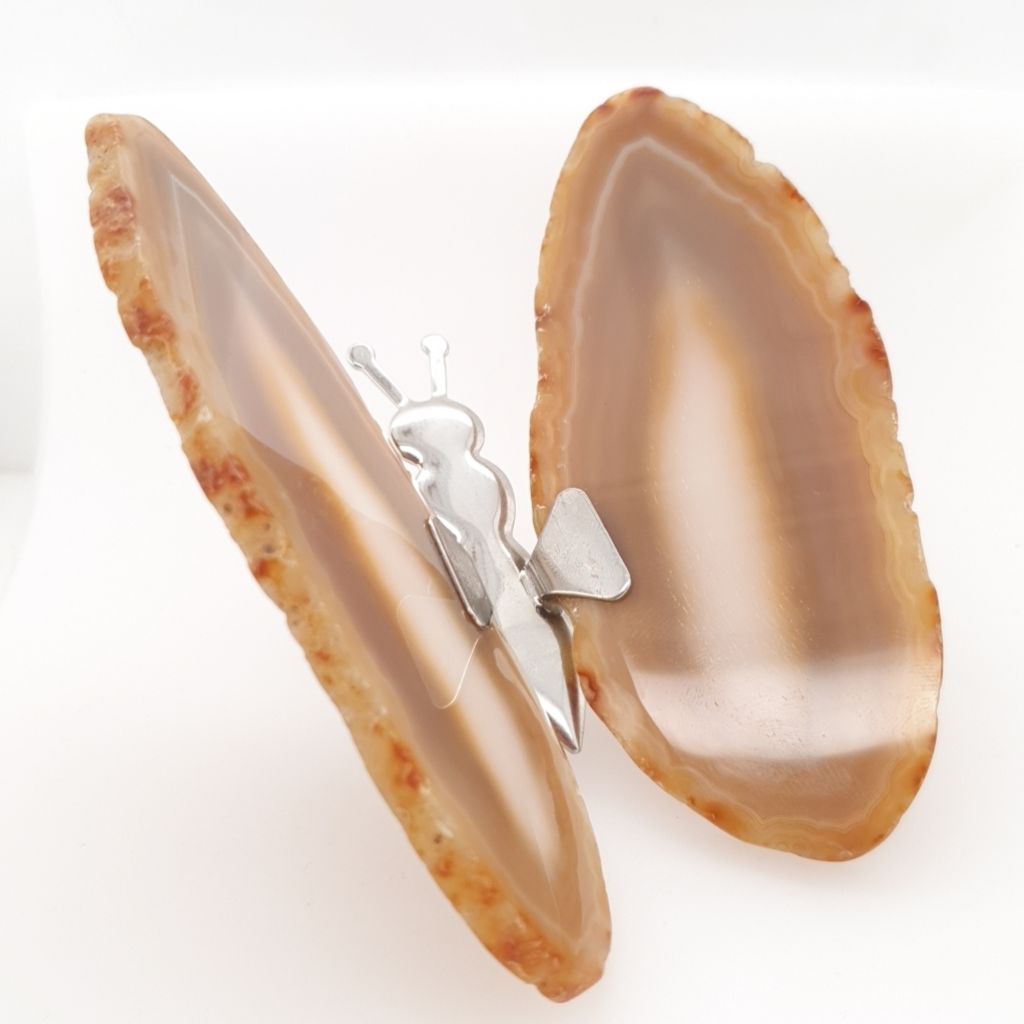 natural agate butterfly