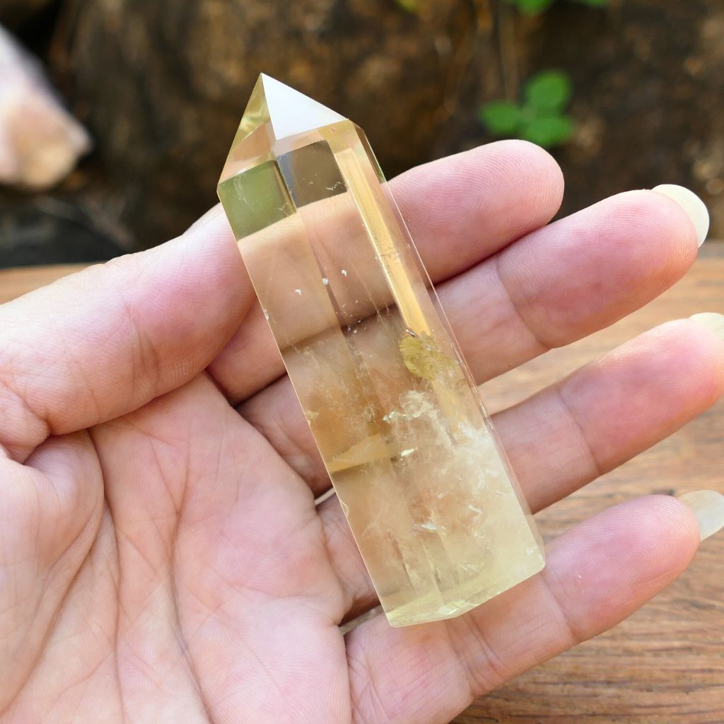 natural citrine polished point