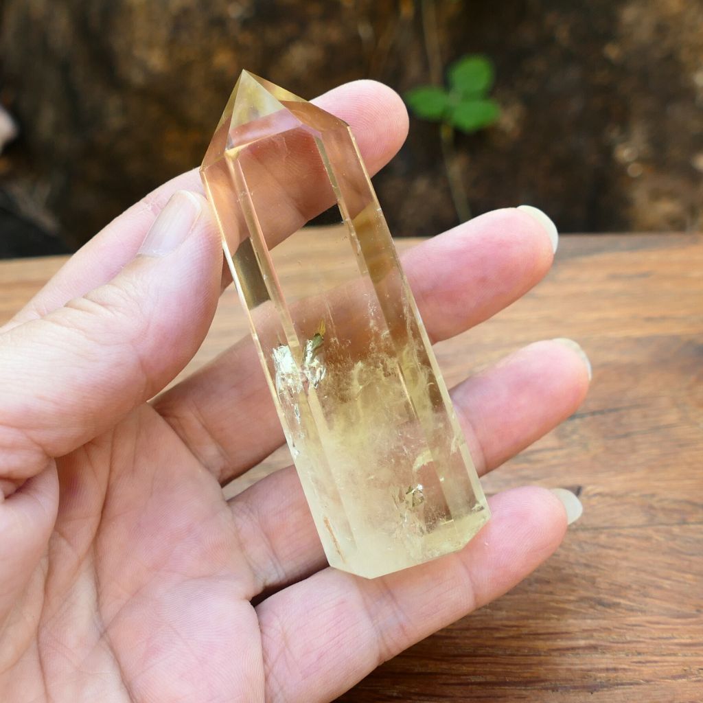 natural citrine polished point