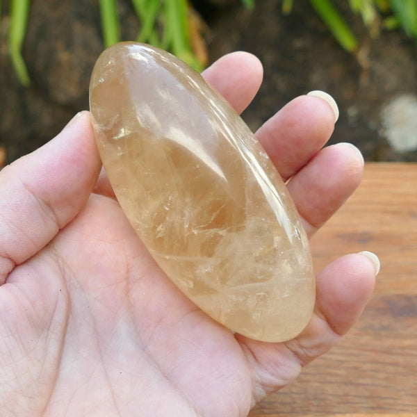 Natural Citrine Lingam – Polished Citrine Crystal Wand