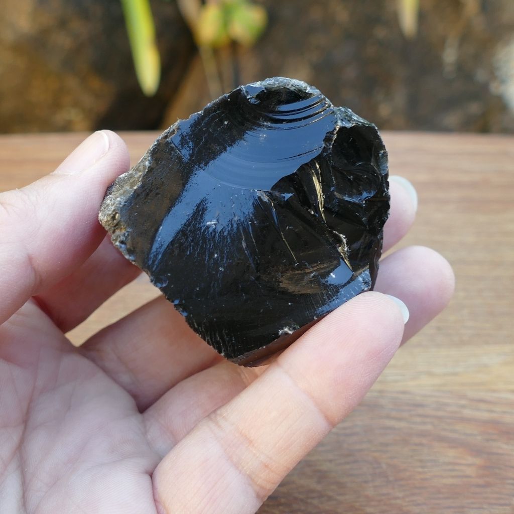 Black Obsidian Gemstone Natural Rough Stone Raw Crystals