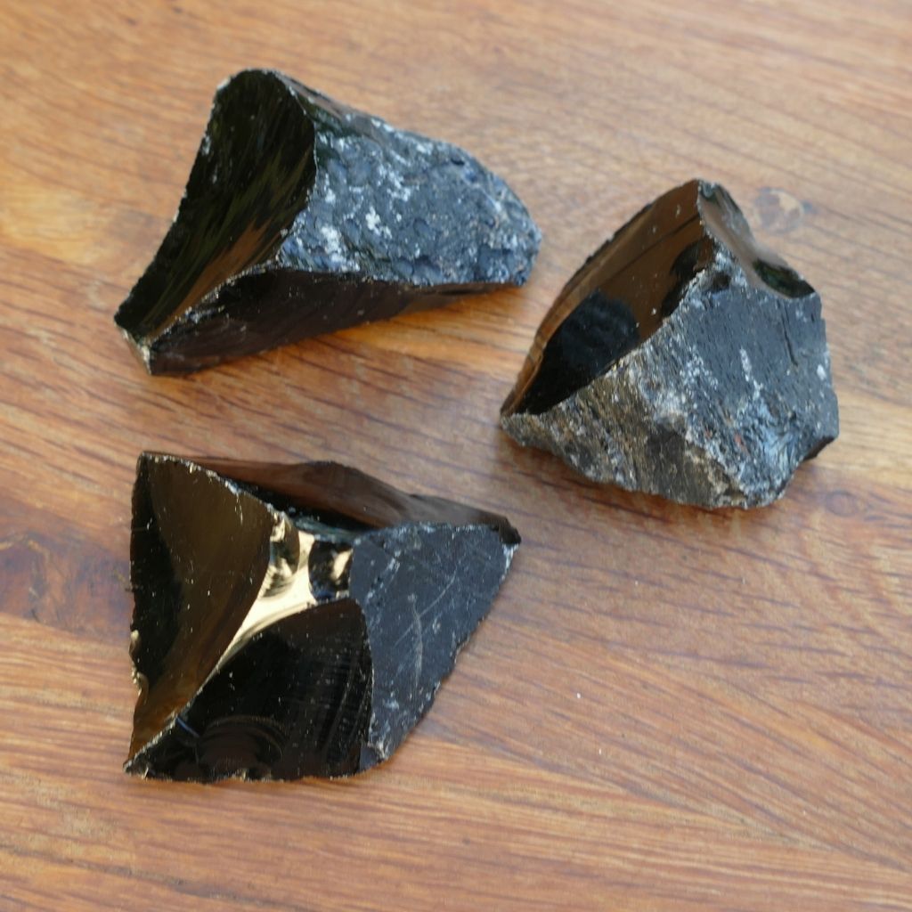 Black Obsidian Gemstone Natural Rough Stone Raw Crystals