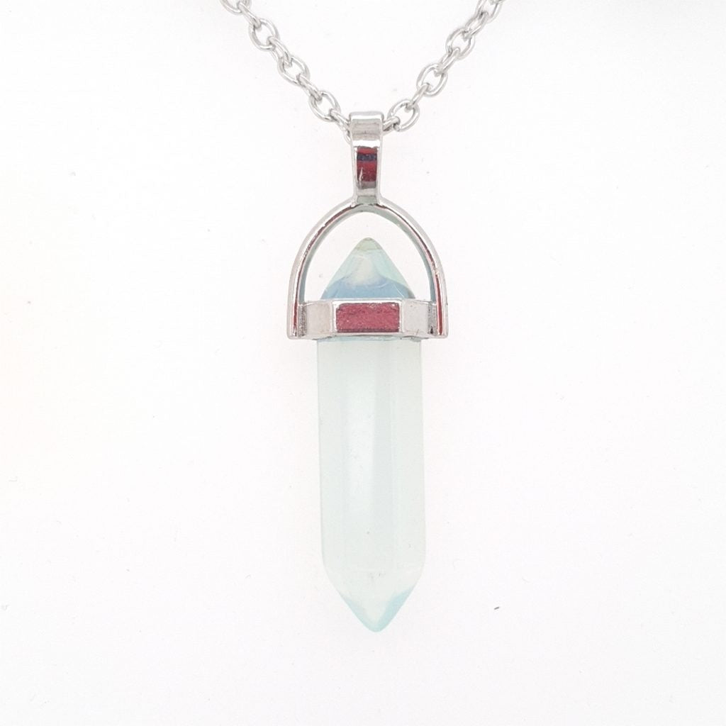 opalite double terminated pendant