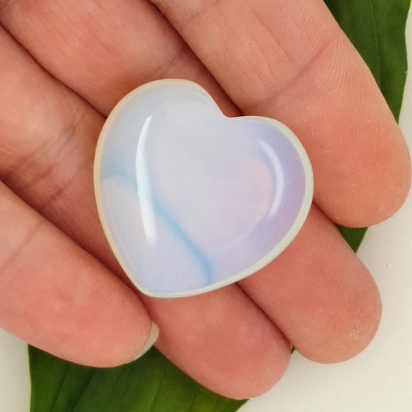 Crystal Hearts Opalite - Small 30mm