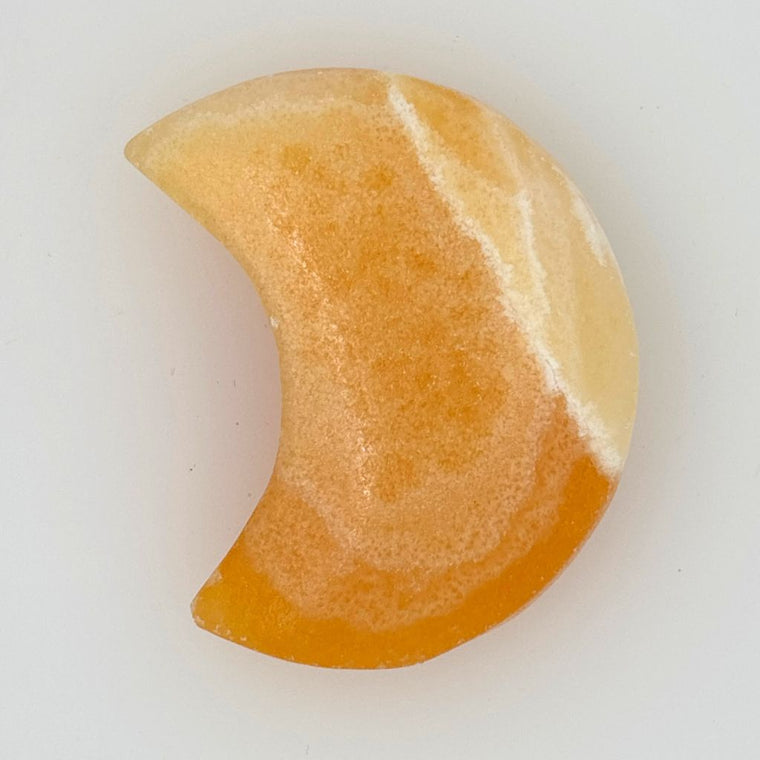 orange banded calcite moon