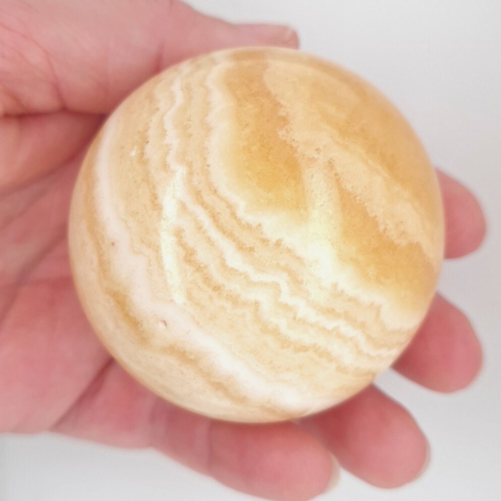 orange Banded Calcite sphere