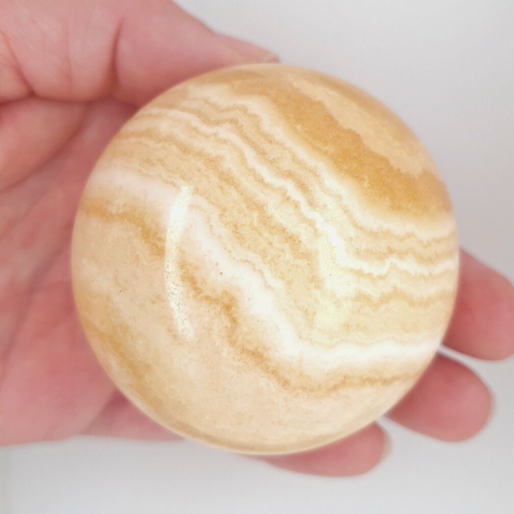 orange Banded Calcite sphere