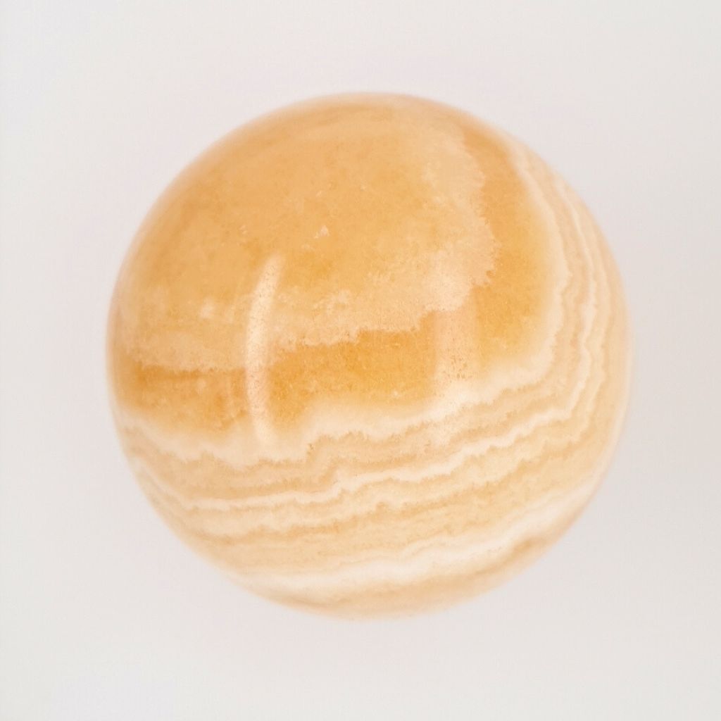 orange Banded Calcite sphere