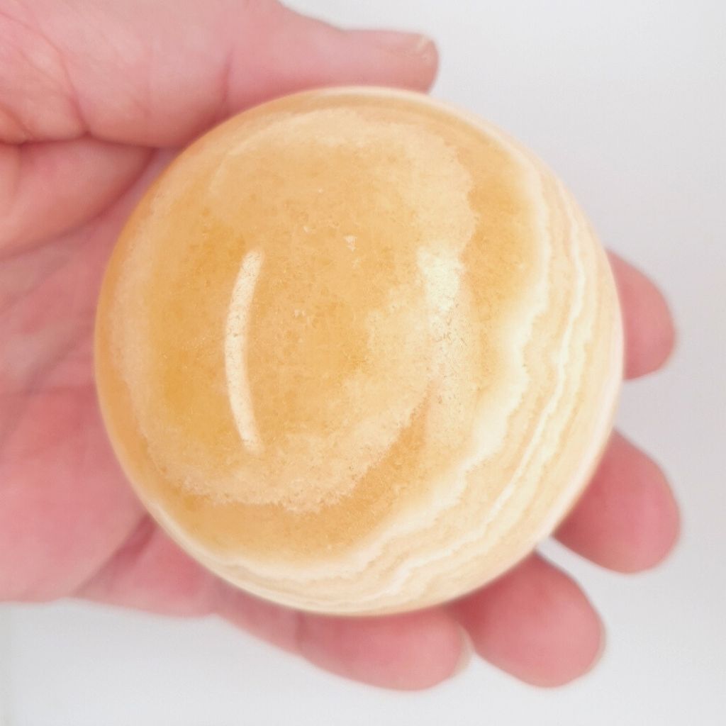 orange Banded Calcite sphere