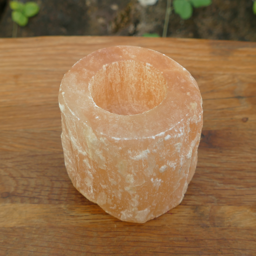orange selenite tealight holder