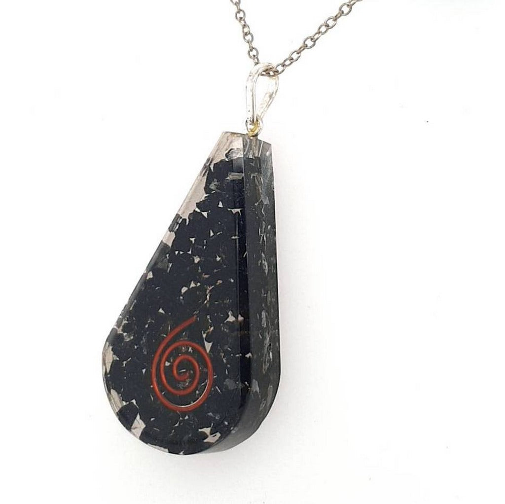 Orgonite Pendants - Black Tourmaline Teardrop