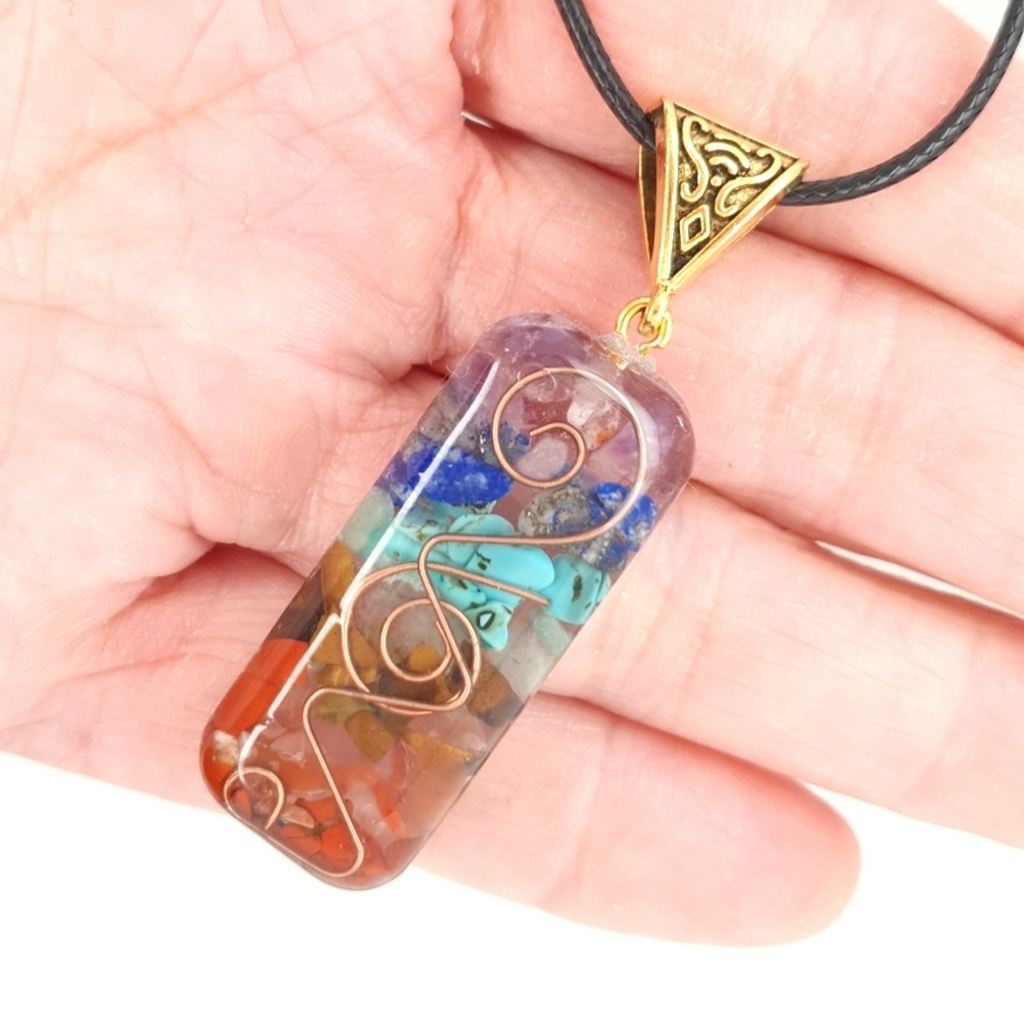 orgonite chakra pendant