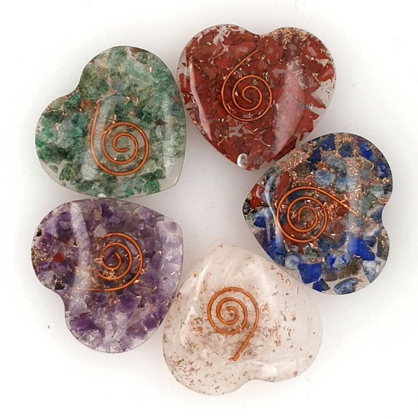 Orgonite Hearts - Orgonite Flat Hearts
