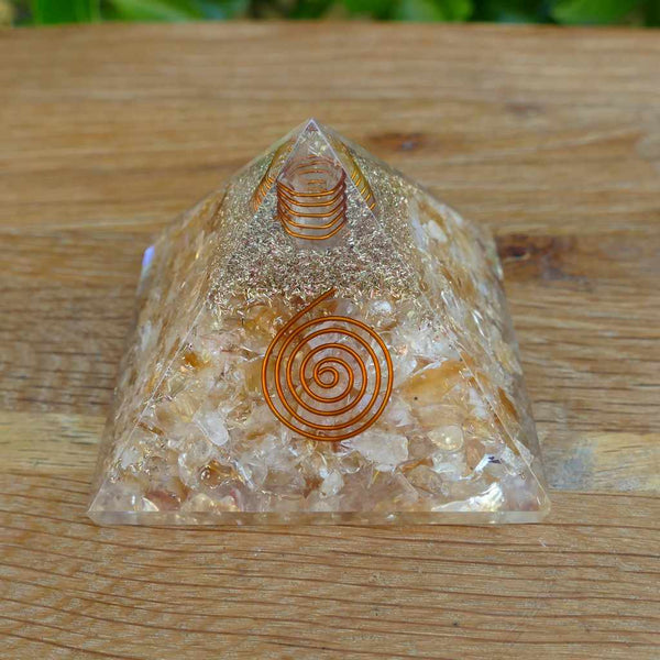 Orgone Pyramids with Citrine Crystals