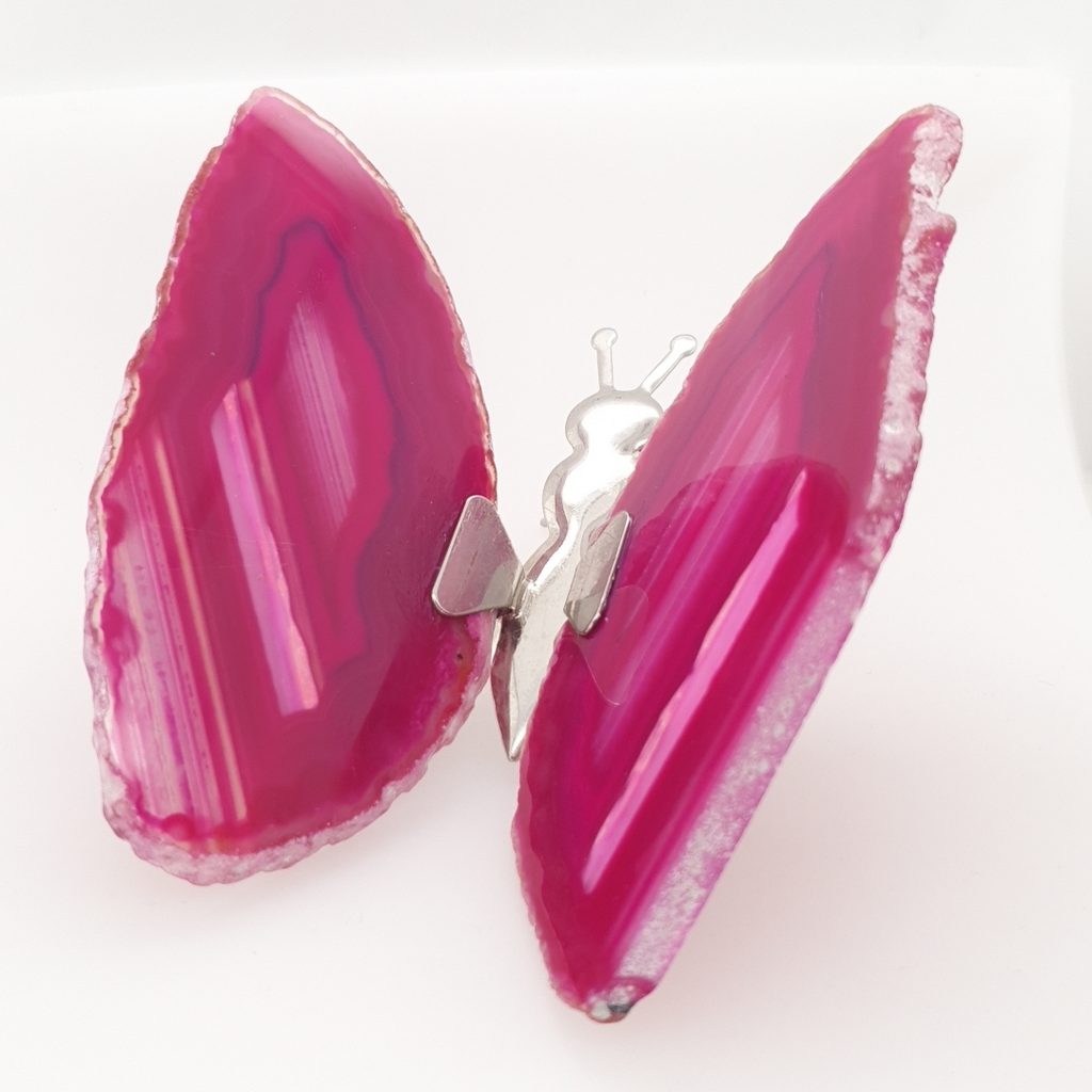 pink agate butterfly