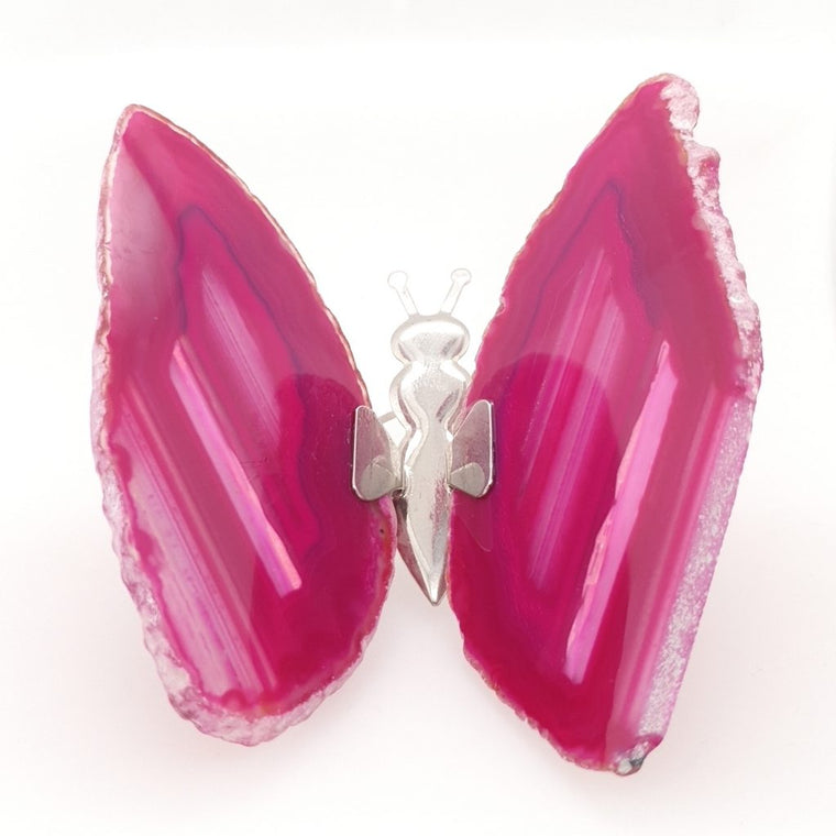 pink agate butterfly