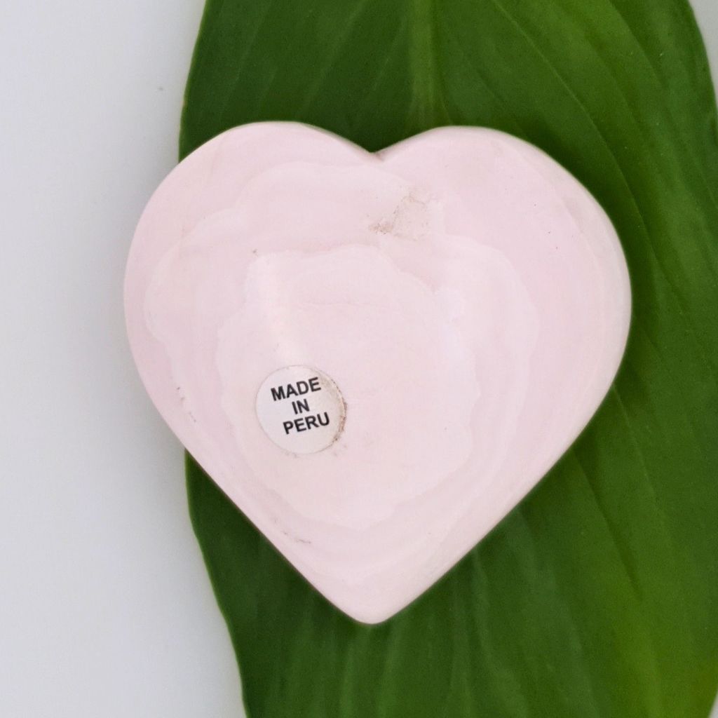 pink mangano calcite-heart