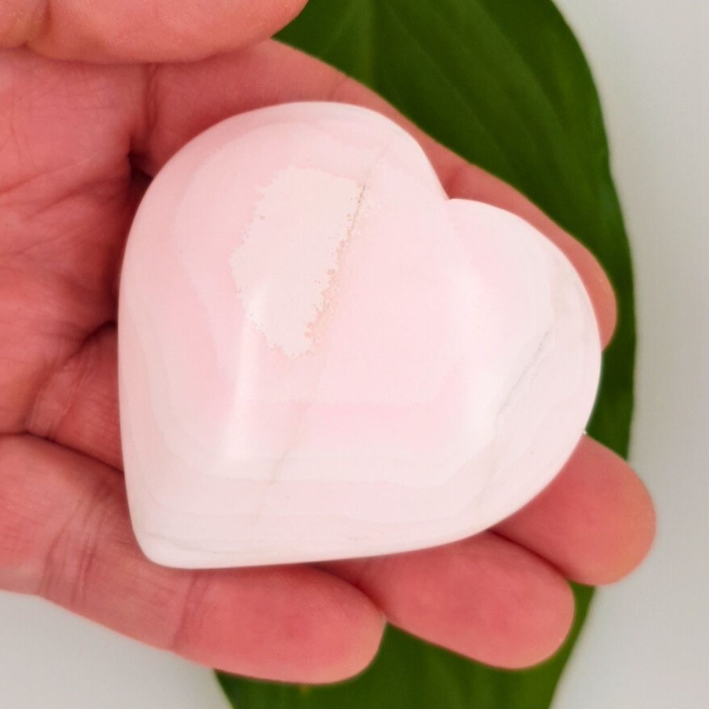 pink mangano calcite-heart