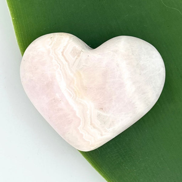 Pink Mangano Calcite Crystal Heart