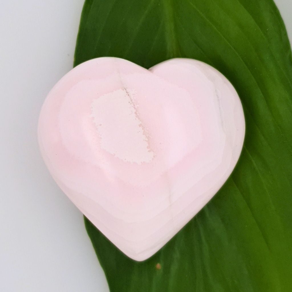 pink mangano calcite-heart