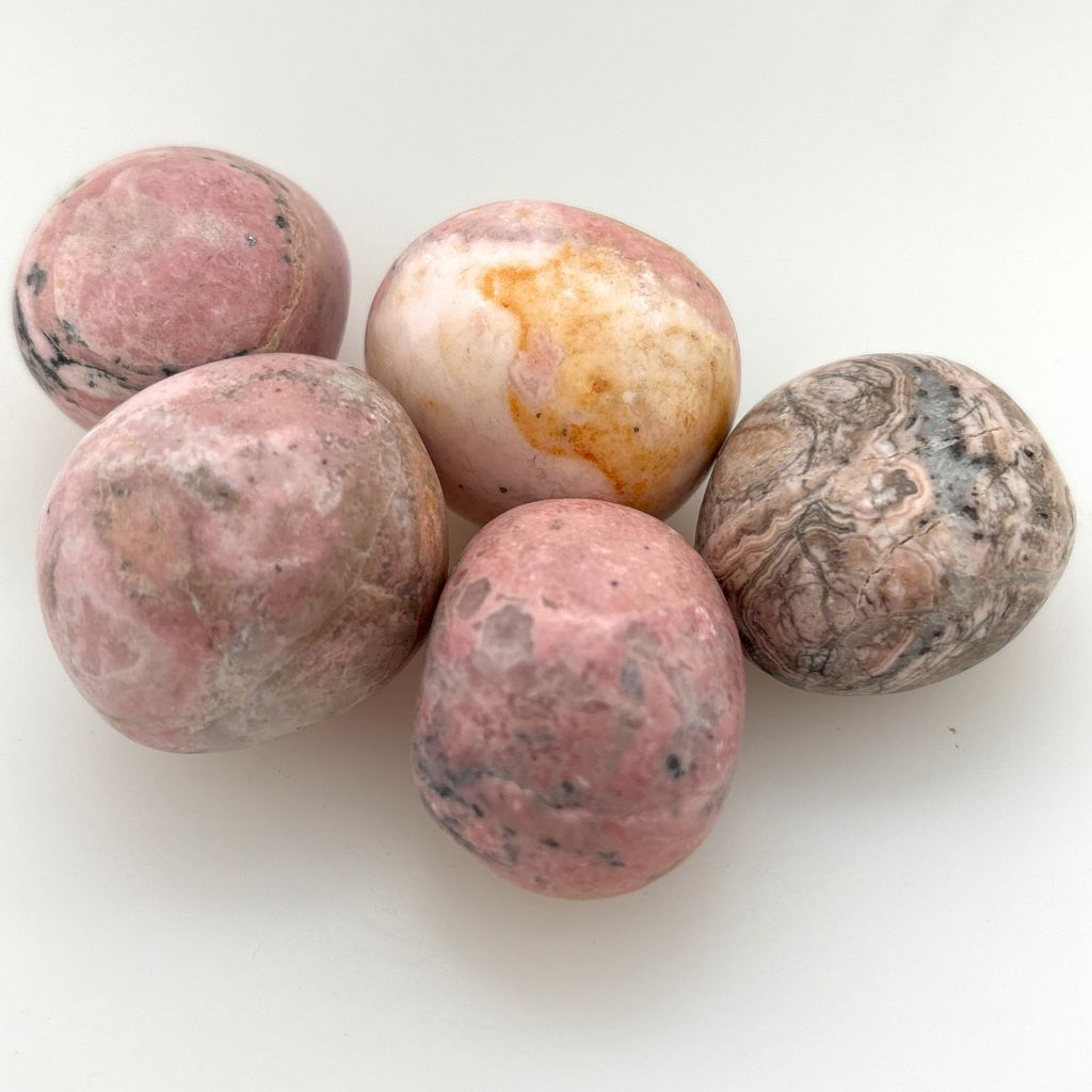 pink opal tumble stones