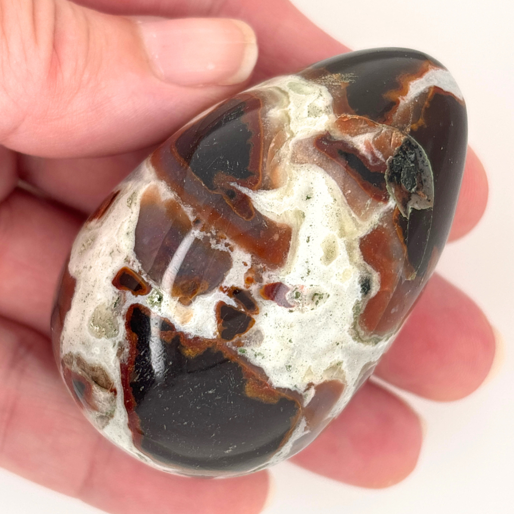 Polychrome jasper egg grounding crystal Australia