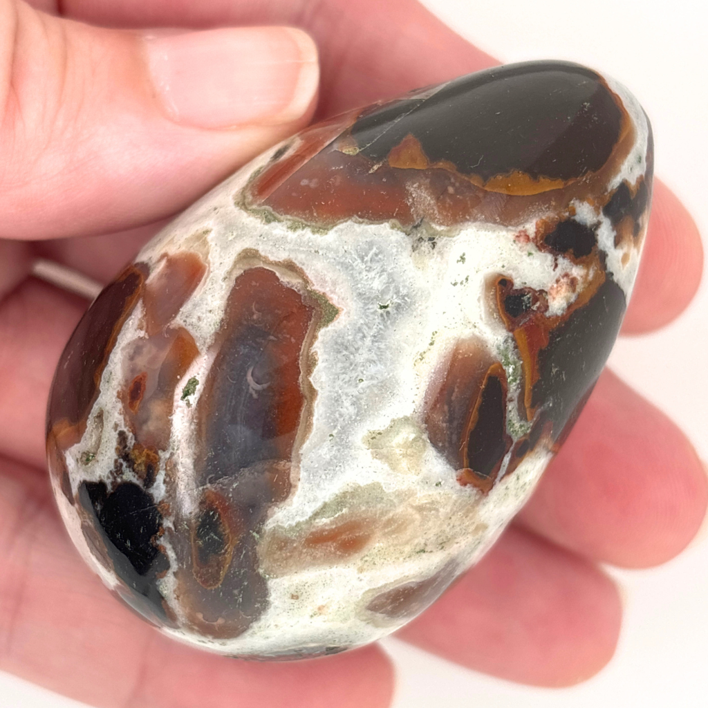 Polychrome jasper egg grounding crystal Australia