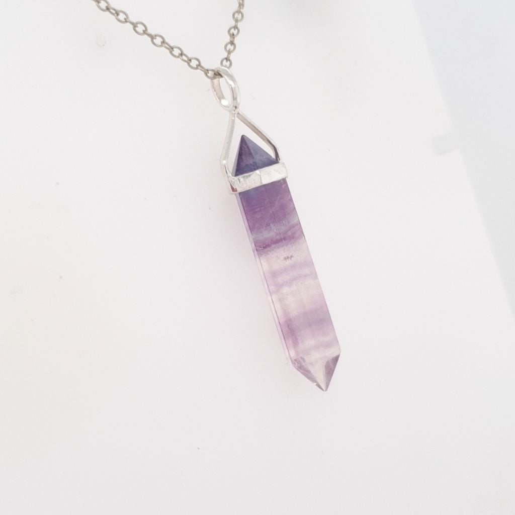 purple fluorite pendant