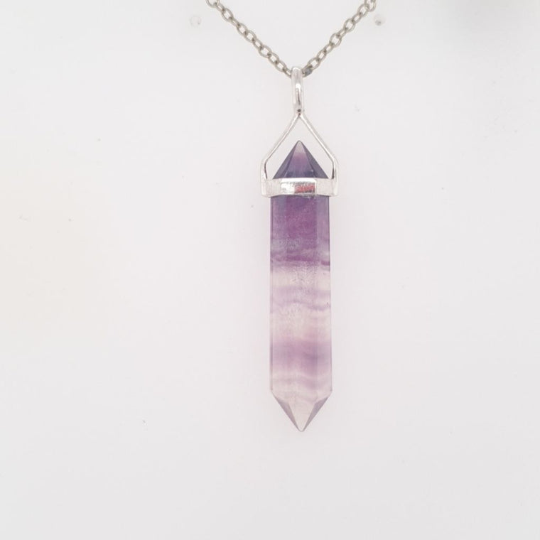 purple fluorite pendant