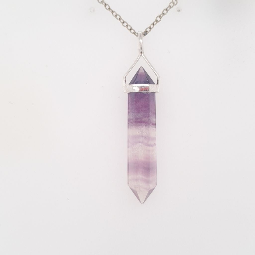 purple fluorite pendant