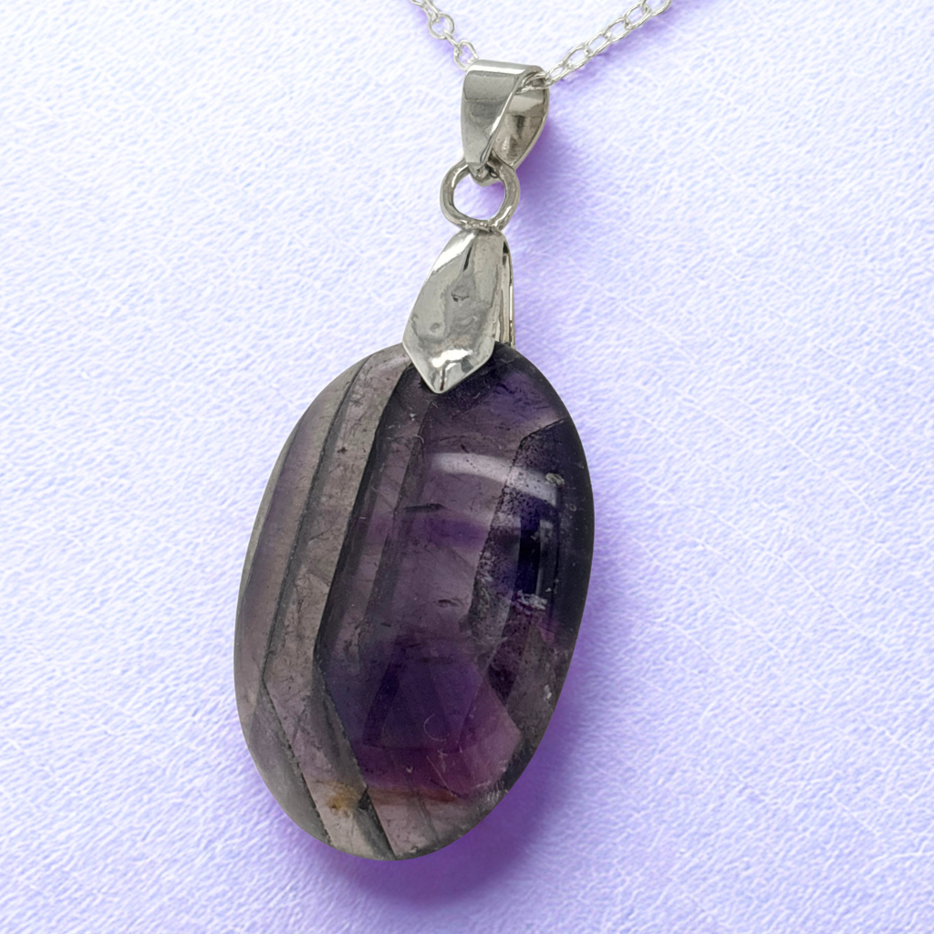 Purple Fluorite Pendant Australia | Natural Fluorite Crystal Necklace