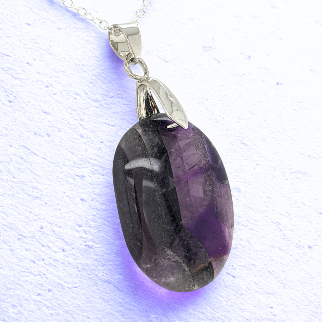 Purple Fluorite Pendant Australia | Natural Fluorite Crystal Necklace