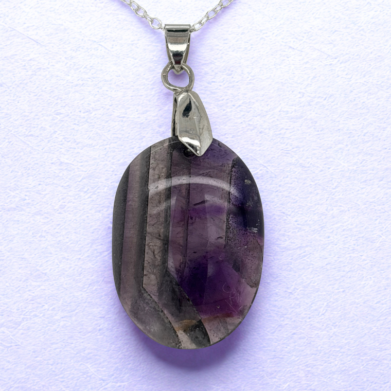 Purple Fluorite Pendant Australia | Natural Fluorite Crystal Necklace