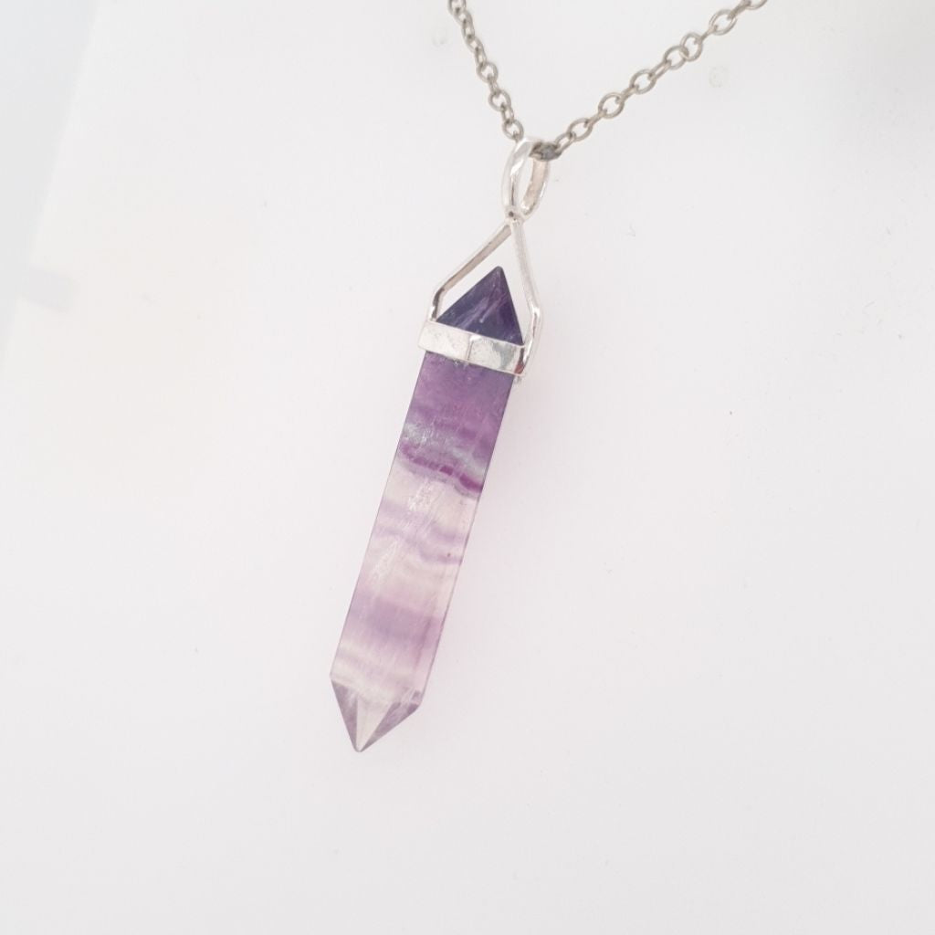 purple fluorite pendant