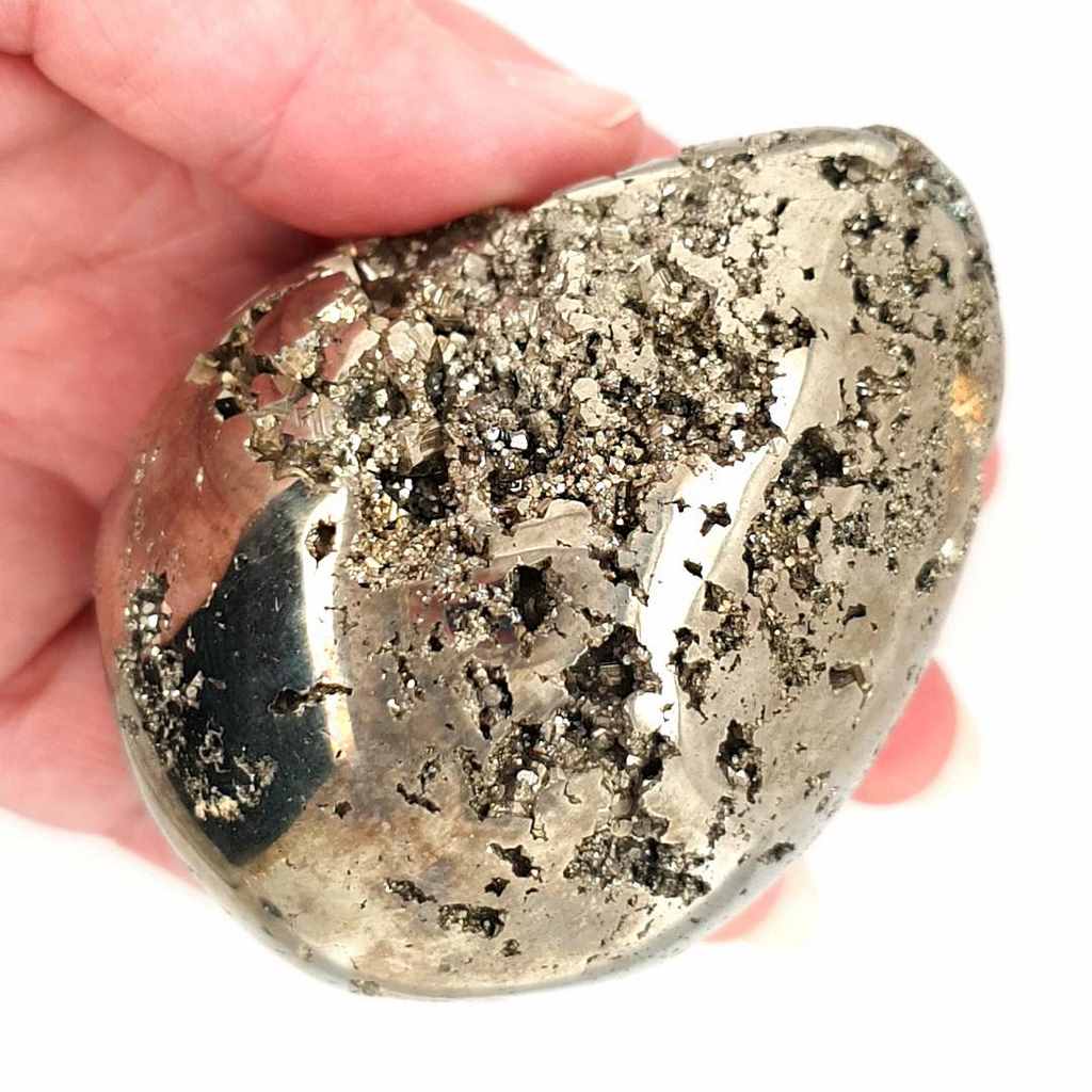 Pyrite Crystal Egg Fools Gold 578grams - High Energy Natural Iron Piedra Pirita