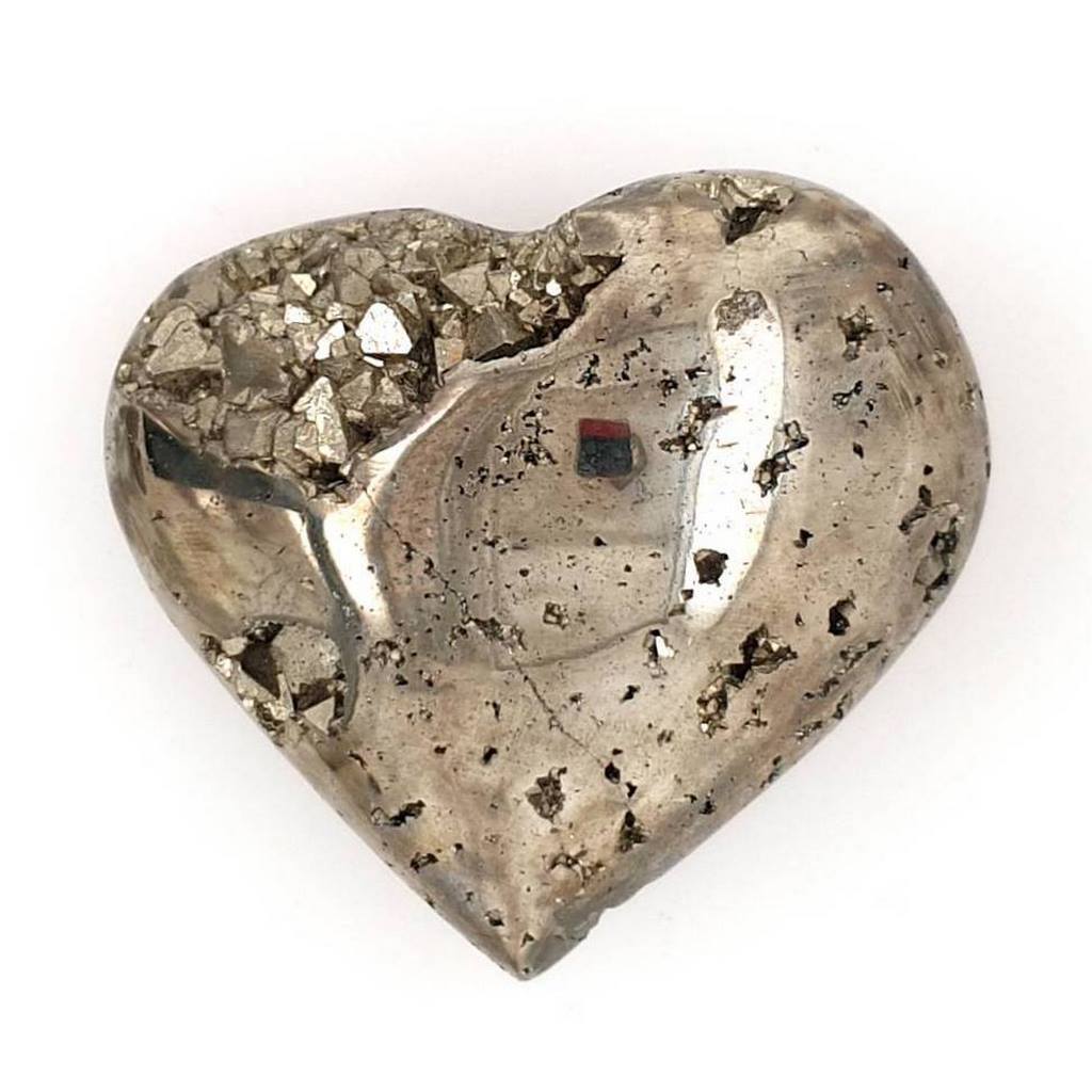 pyrite crystal cluster heart