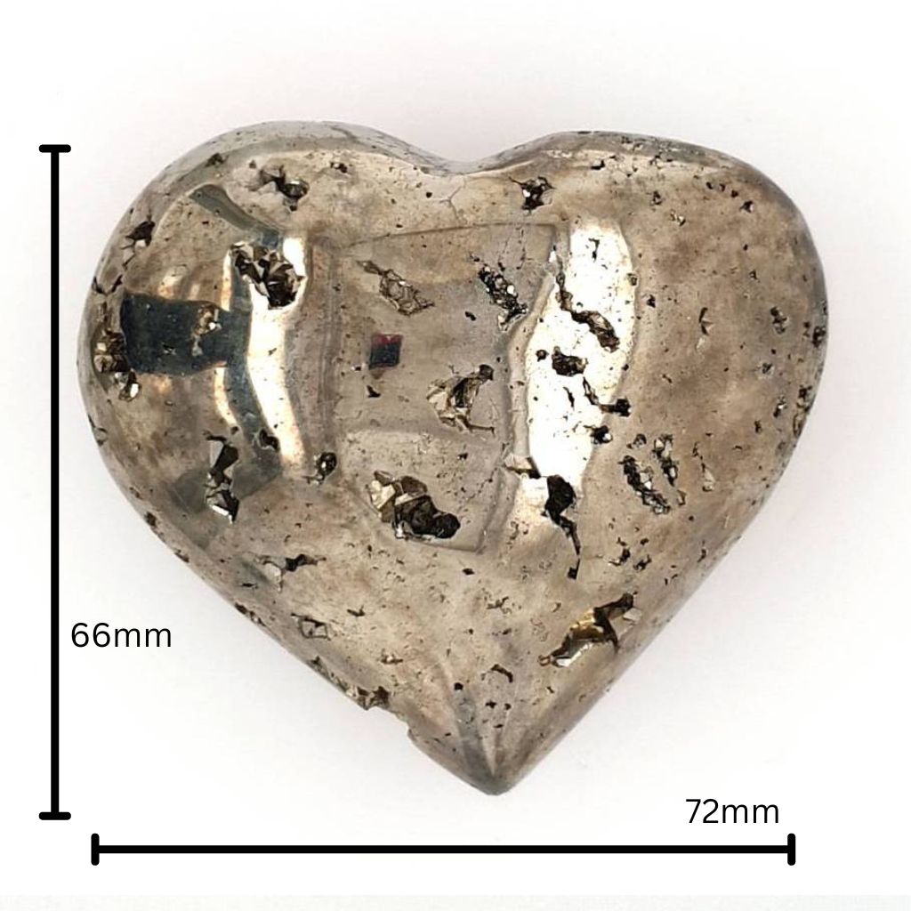 pyrite crystal cluster heart