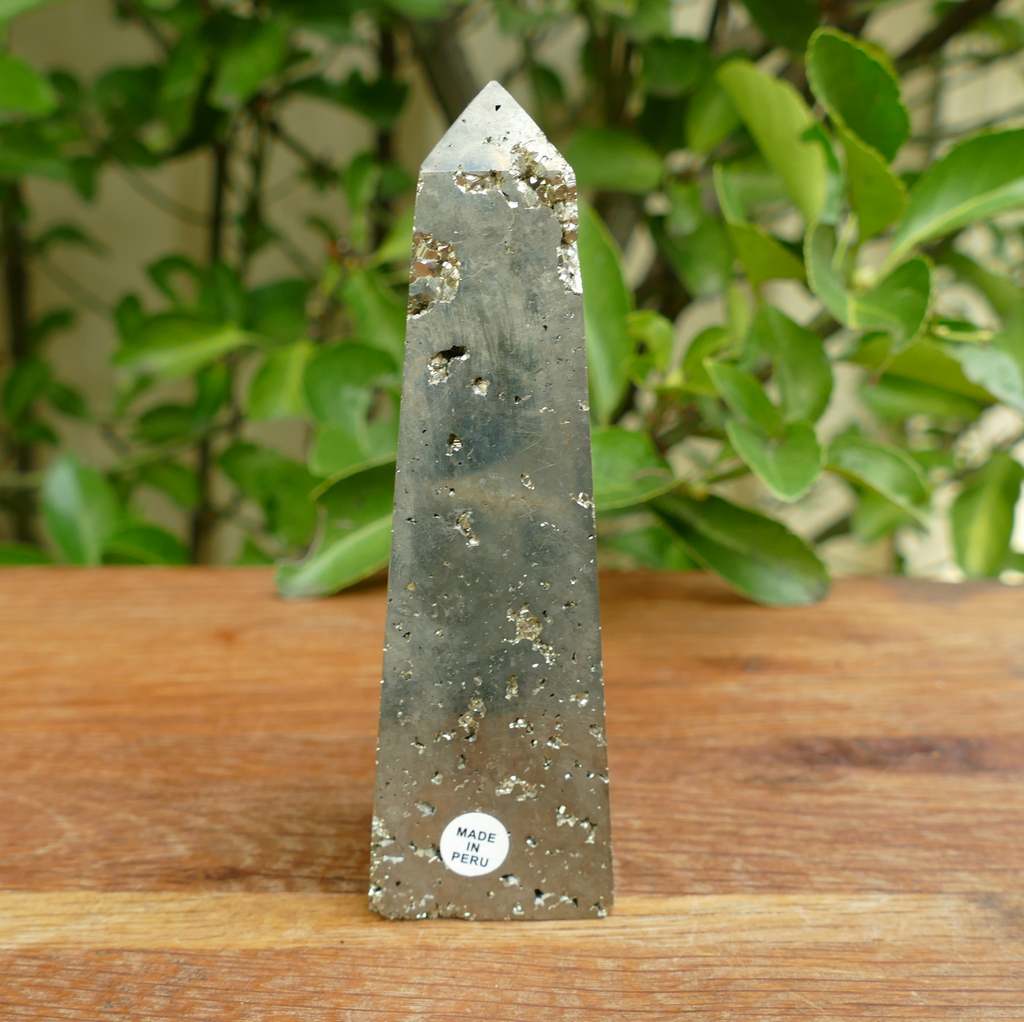 pyrite crystal obelisk