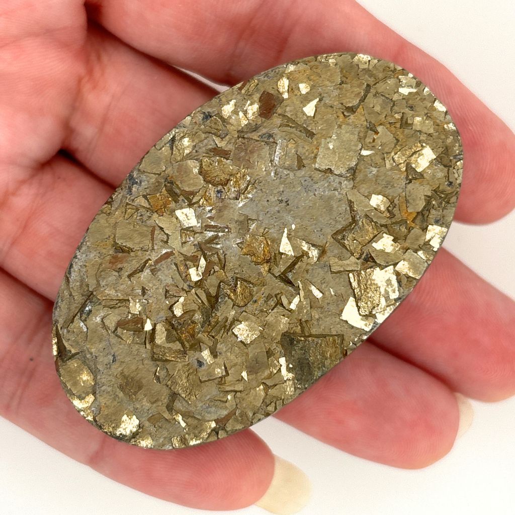 Pyrite Double-Sided Cluster Palm Stone