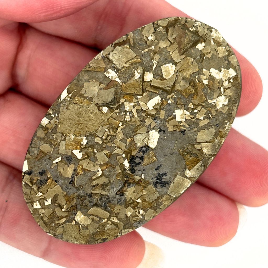 Pyrite Double-Sided Cluster Palm Stone