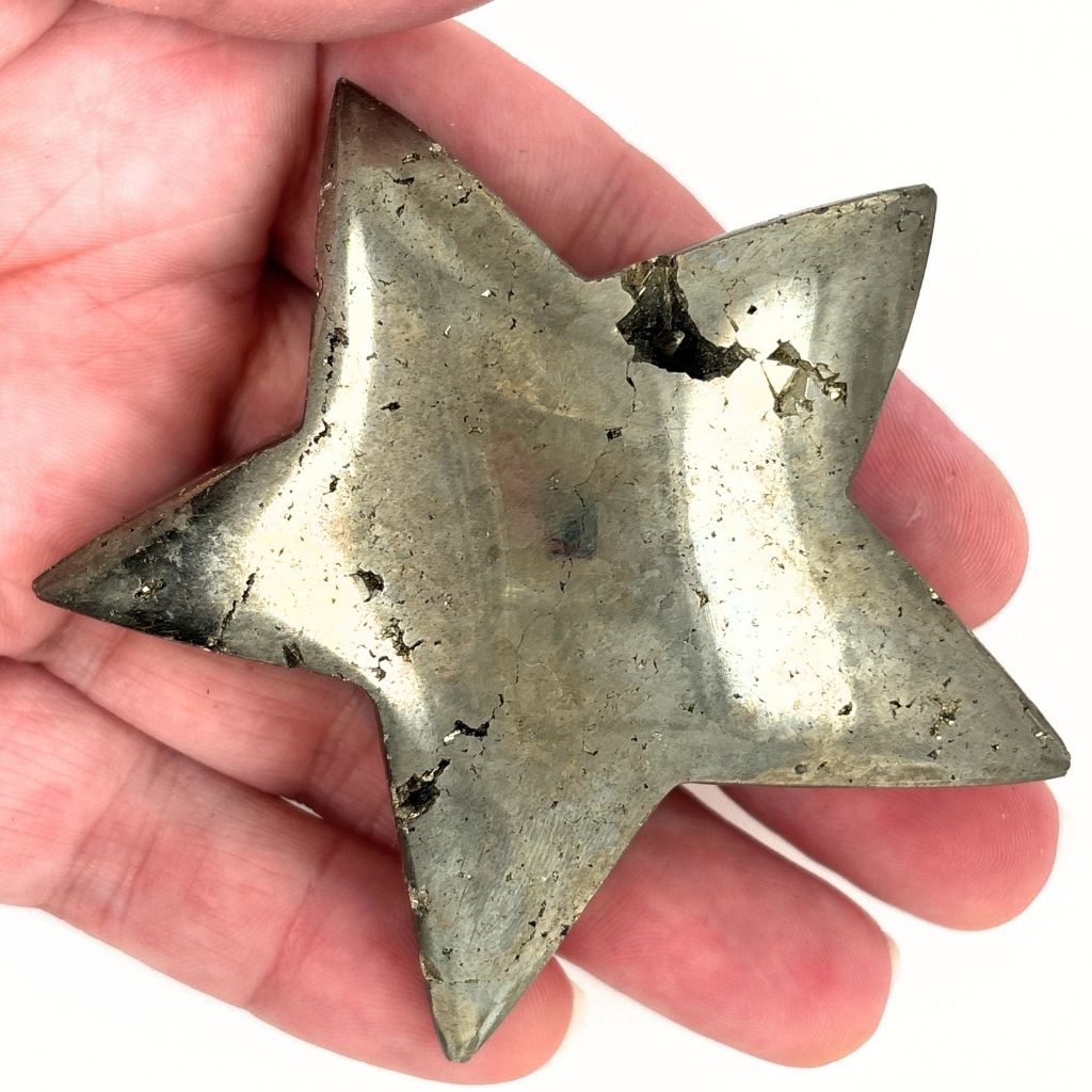 Pyrite Star Crystal Australia | Polished Pyrite Stone