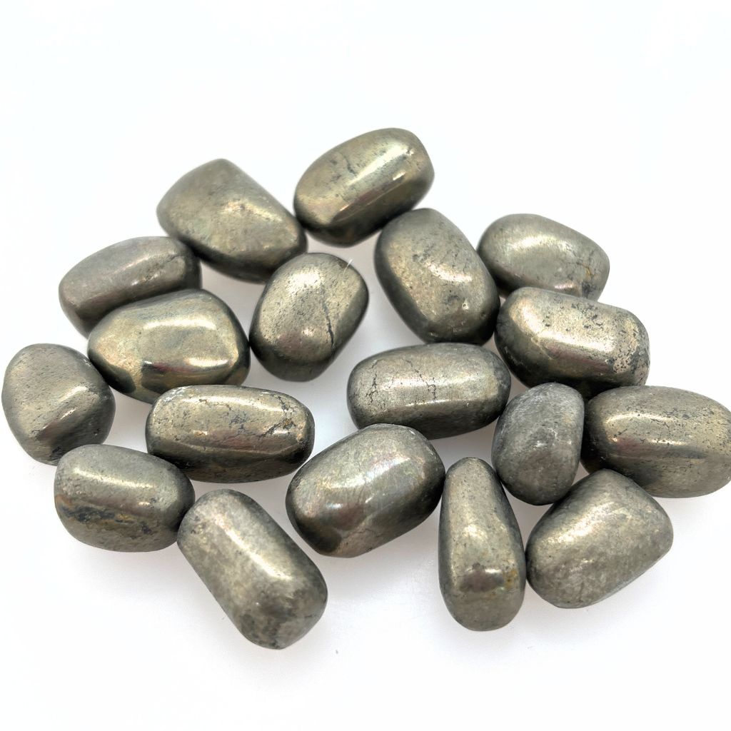 pyrite tumble stones
