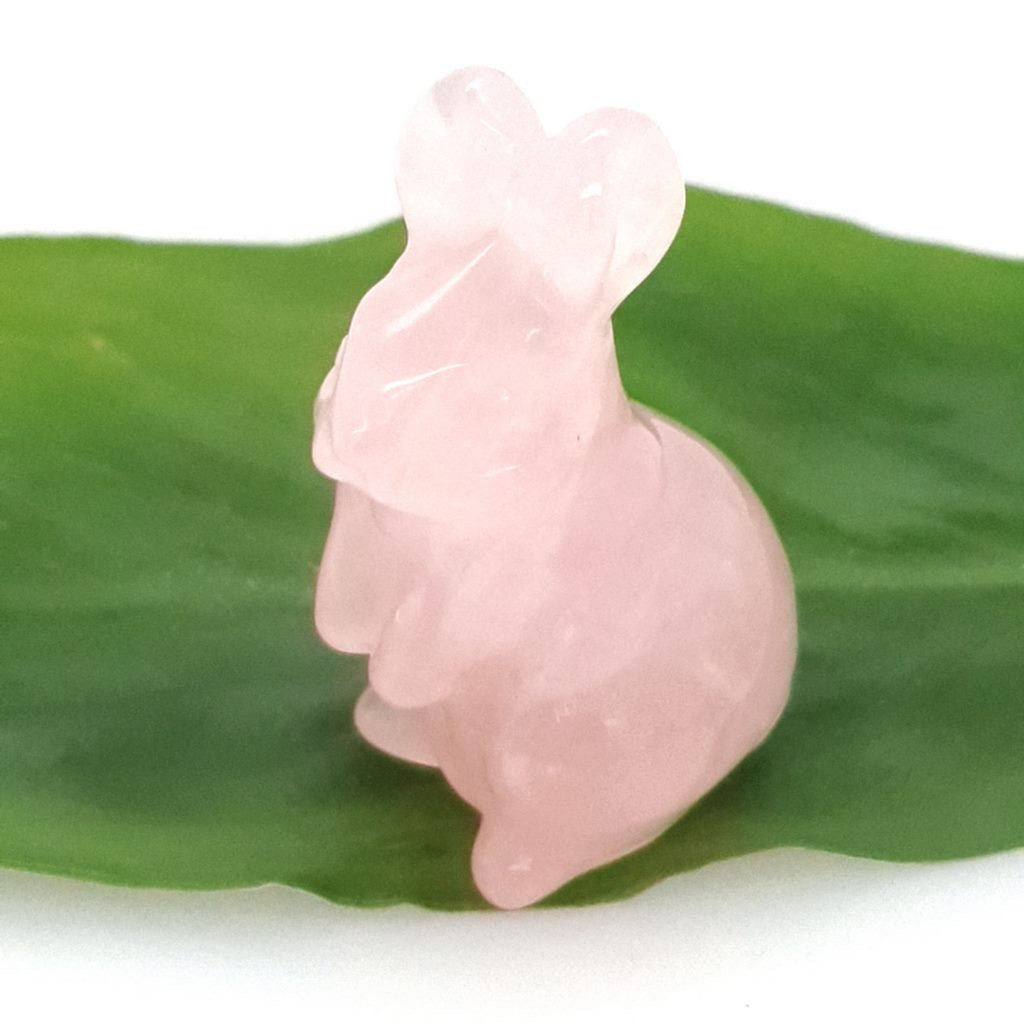 rose quartz crystal rabbit