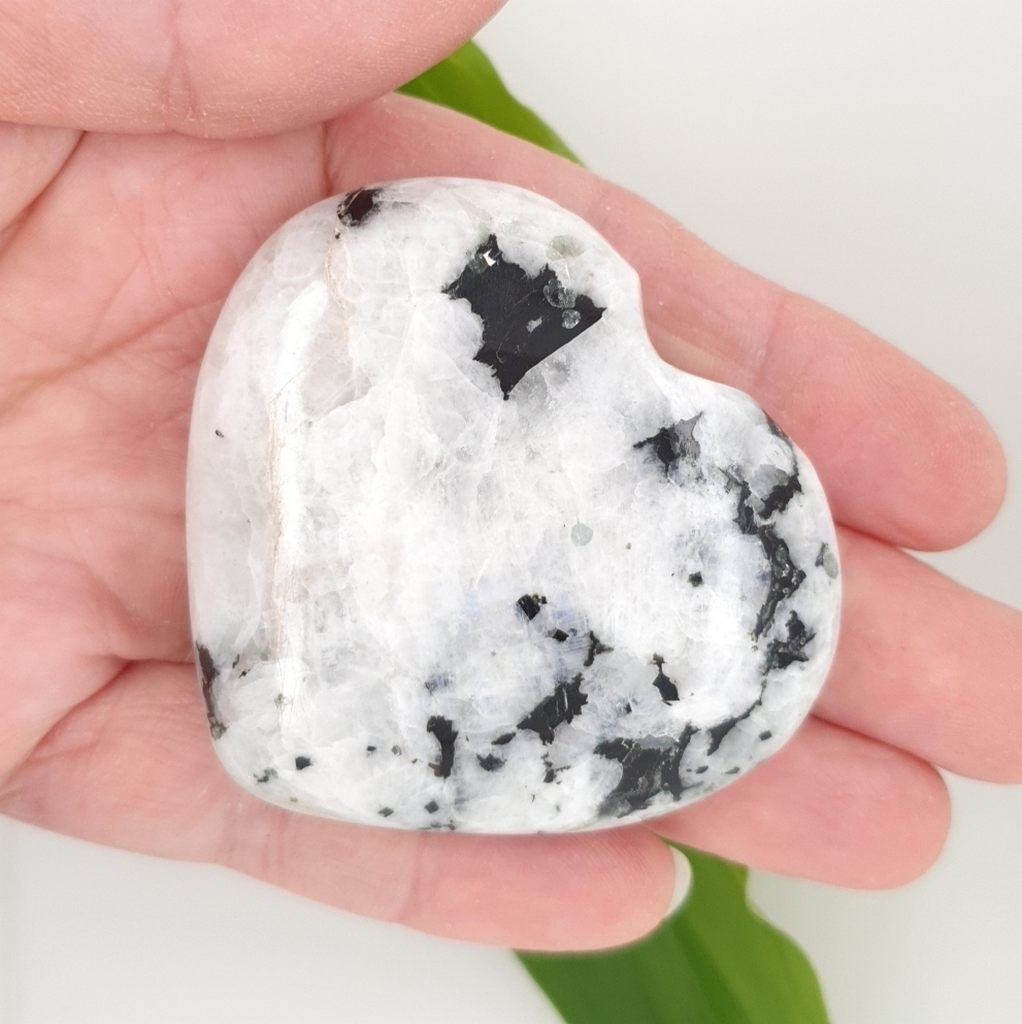 rainbow moonstone crystal heart