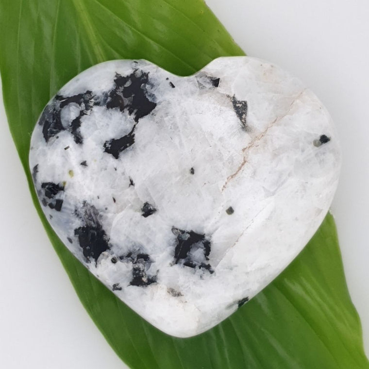 rainbow moonstone crystal heart