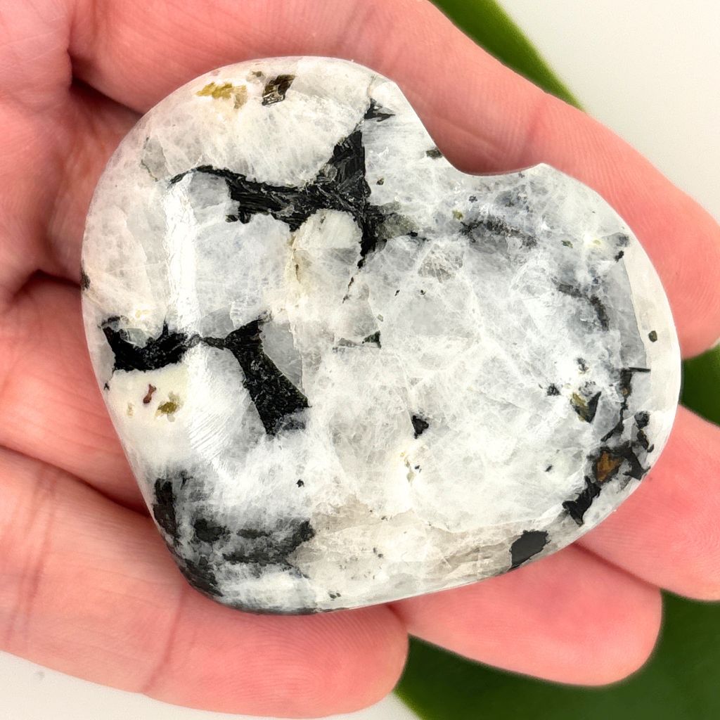 Rainbow Moonstone Crystal Heart