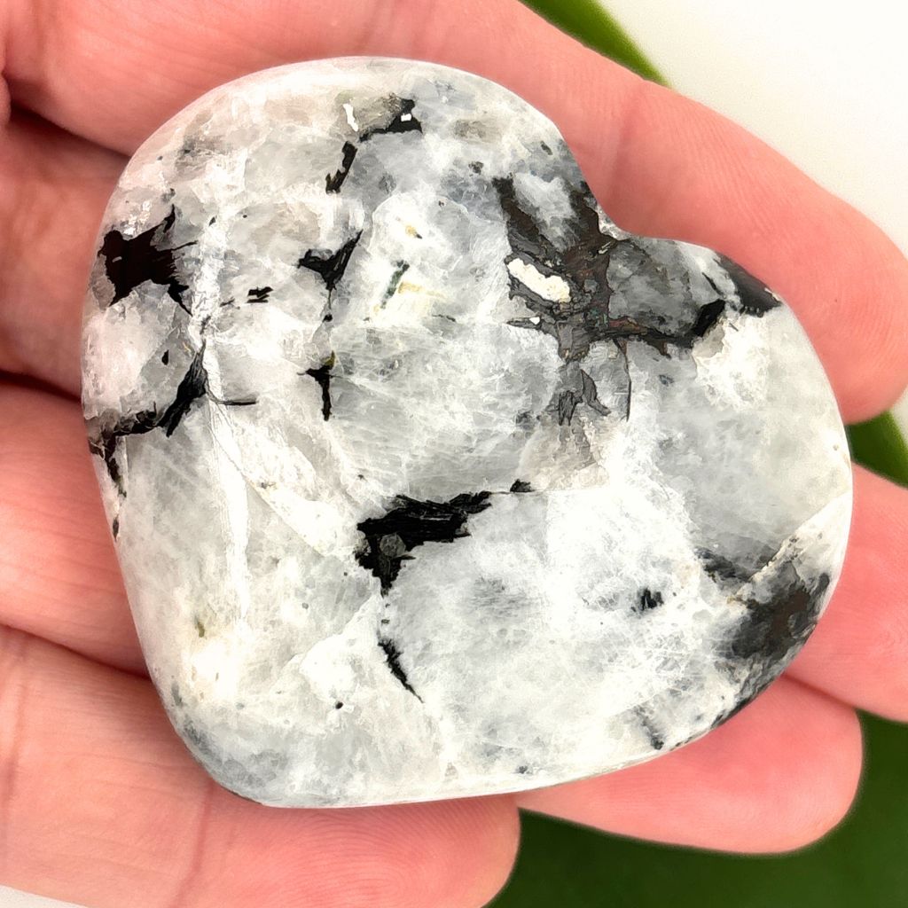 Rainbow Moonstone Crystal Heart