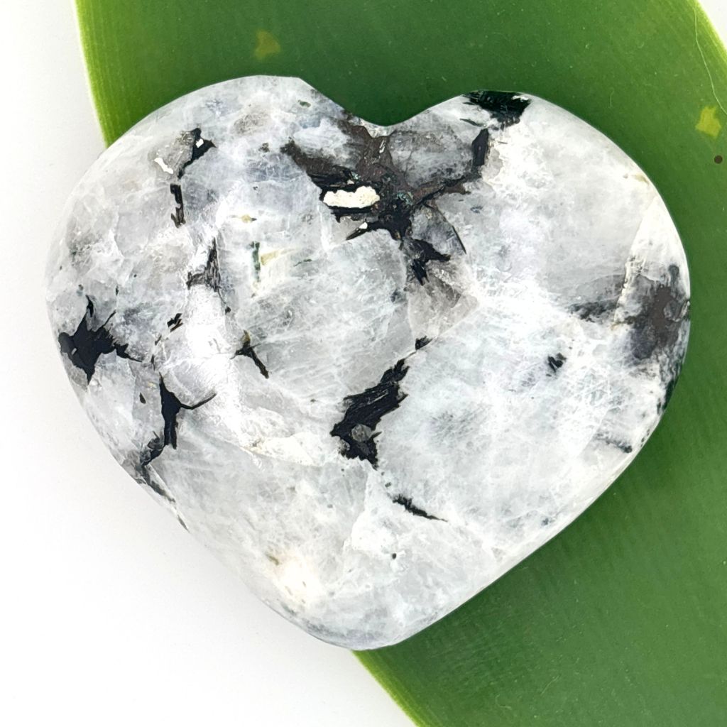 Rainbow Moonstone Crystal Heart
