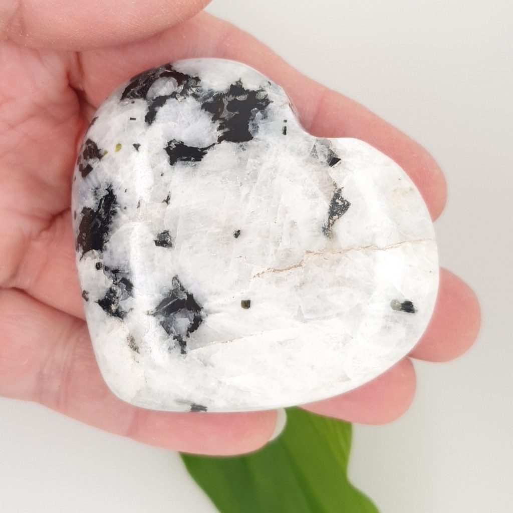 rainbow moonstone crystal heart