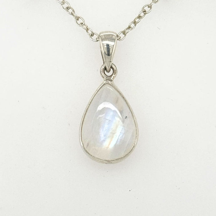 Rainbow Moonstone Pendant Australia | Moonstone Necklace Silver 